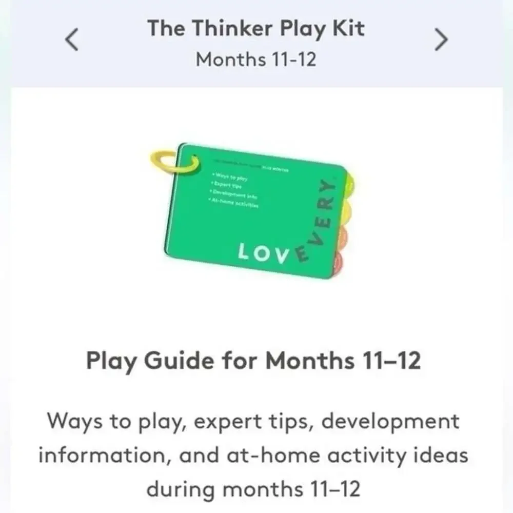 Lovevery Playguide for Months 11-12